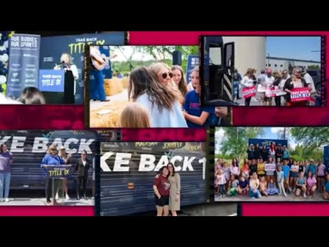 Martina Navratilova, Riley Gaines, Donna de Varona, Jennifer Sey Join Female Athletes For Rally in Washington, DC to "Take Back Title IX" on Nationwide Tour