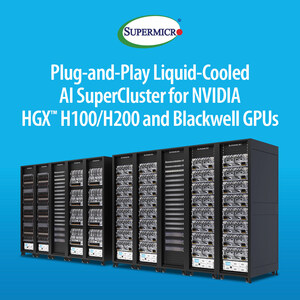 Supermicro introduceert Rack Scale Plug-and-Play vloeistofgekoelde AI SuperClusters voor NVIDIA Blackwell en NVIDIA HGX H100/H200 - Radicale innovaties in het AI-tijdperk voor gratis vloeistofkoeling 